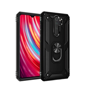 Note 8 Pro Kılıf Sofya Yüzüklü Kapak - Siyah