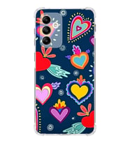PrintiFy Samsung Galaxy M13 Uyumlu Retro Color 3 Baskılı Şeffaf Köşe Korumalı Antişok Kılıf