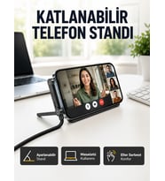 240W Type-C to Type-C Telefon Stand Özellikli Şarj Kablosu