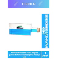 Özel Tasarım Aşk Batmayan Gemi Yıl Dönümü Kız Arkadaş Doğum Günü Hediye Sevgiliye Akvaryum 17*6 Cm (Çok Renkli)