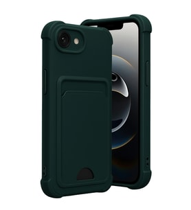 iPhone 17E Kelvin Kartvizitli Silikon - Koyu Yeşil