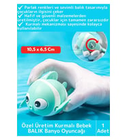 Premium Uzun Ömürlü Hafif Kurmalı Eğlenceli Renkli Yüzen Balık Bebek Çocuk Banyo Su Oyuncağı 1 Adet (Standart)