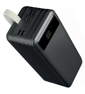 Powerway TX80 80.000Mah Kablolu Dijital Göstergeli Gerçek Fener Işıklı Kamp Siyah Powerbank