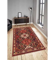 Dijital Baskılı Yıkanabilir Kaymaz Modern Renkli Salon Halısı Mutfak Halısı Yolluk ND-HY-868 (Kırmızı)
