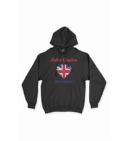 Birmingham İngiltere Bayraklı Kalpli Siyah Sweatshirt Hoodie