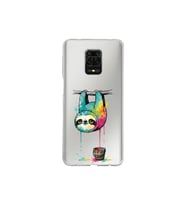 Redmi Note 9 Pro ile Uyumlu Splash Tembel Hayvan Tasarımlı Şeffaf Silikon Kılıf