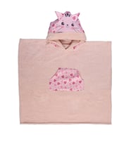 Faralya Life %100 Pamuk Çocuk Panço 5-8 Yaş Standart Beden (Açık Pembe)
