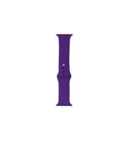Apple Watch 7 45mm Uyumlu Band Serisi Klasik Kordon Silikon Strap Kayış (Koyu Mor)