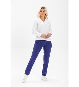 Kemerli Pazen Sonbahar ve Kışlık Pantolon Saks Sks