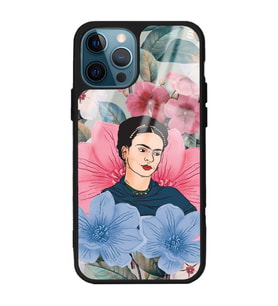 iPhone 12 Pro Max Flowers Frida Kahlo Tasarımlı Glossy Telefon Kılıfı