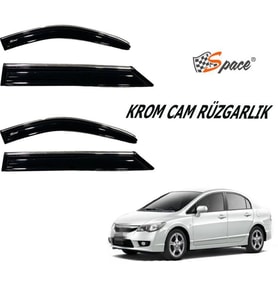 Krom Cam Rüzgarlığı Honda Civic 2006-2011/ Caru410