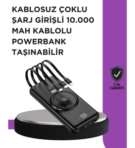 Çoklu Cihaz Uyumu İle Kablolu Ve Kablosuz Şarj – Pratik Powerbank