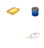 Bosch Filtre Bakım Seti Volvo S40 II 1.6 1.8 2.0 Benzinli 2004-2007 Hava + Yağ f. + Yakıt Filtre Bosch