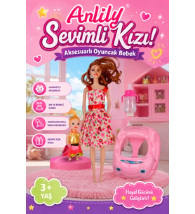Anlily Yürüteçli Ve Aksesuarlı Eklemli Oyuncak Bebek Seti 30 cm Kız Çocuk Hediye