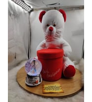 Kar Küresi Ve Peluş Ayı kutulu Set