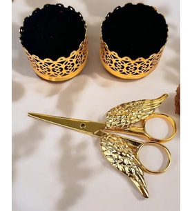 Essenza Gold Kadife Yükselti ve Söz Makası  (Gold)