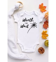 Worth The Wait Kısa Kol Çıtçıtlı Bebek Body