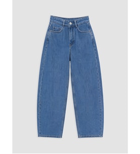 LC WAIKIKI İndigo Barrel Fit Kız Çocuk Jean Pantolon