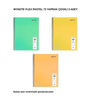 FLEX PASTEL DEFTER A4 72 YAPRAK ÇİZGİLİ 3 ADET