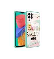 Samsung Galaxy M33 Uyumlu Kılıf Kamera Korumalı Desenli Sert Silikon Zore Epoksi Kapak (Model 5)