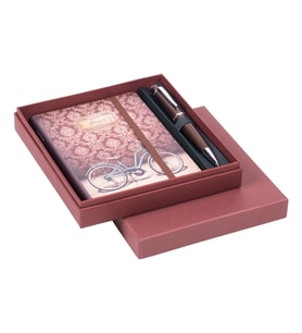 Scrikss Hediyelik Set Tükenmezkalem 62 Chic Kahverengi & Retro Bicycle A6 Defter Çizgili (Karışık)