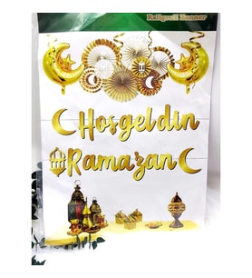  Ramazan Süsleri Led Işıklı Ramazan Süsü Hoşgeldin Ramazan Ev Süsleri 10 lu Sarkıtlı-
