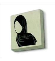 Tesettür Çizimi Baskılı Doğaltaş  Magnet(KRG-091)