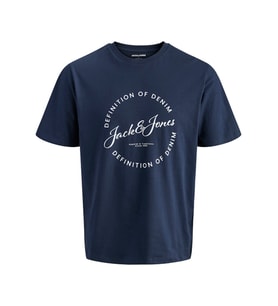 JACK JONES Yazı Baskılı Erkek Tişört 12288377 (Lacivert)