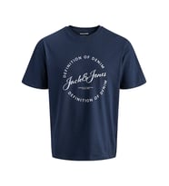 JACK JONES Yazı Baskılı Erkek Tişört 12288377 (Lacivert)