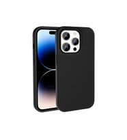 Apple iPhone 14 Pro Uyumlu Kılıf M-safe Şarj Özellikli Sıvı Teknolojili Silinebilir Sert Zore Kivi Kapak (Siyah)