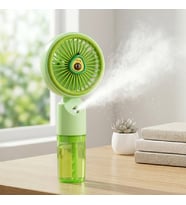 Şarjlı Mini El Vantilatörü – Su Püskürtmeli Nemlendirici Fan, Taşınabilir, 3 Kademeli Soğutma