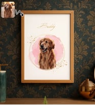 BK Gift Kişiye Özel Evcil Hayvan Karikatürlü Ahşap Çerçeveli Tablo-4 40x25cm, Sevgiliye Hediye, Eşe Hediye, Arkadaşa Hediye