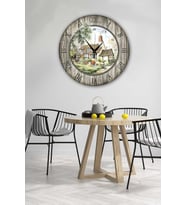 Bilge Retro Tasarımlı Duvar Saati 35 X 35 Cm (Baskılı)