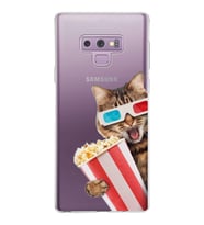 PrintiFy Samsung Galaxy Note 9 ile Uyumlu 1mm Slim Fit Kedi 1 050b Baskılı Şeffaf  Kılıf