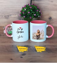 En İyi Öğretmen Kupa Bardak Pembe Fotoğraflı Öğretmenler Günü Hediyesi
