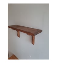 Ahşap Duvar Rafı Ceviz rengi 70*20