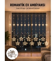 İç Mekan Uyumlu Yıldız Peri Led Perde 3x3 Metre Yeni Nesil
