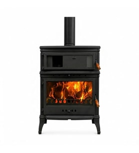 Dorello Odun Kömür Sobası Tam Pik Döküm Çift Yanmalı Fırınlı Kuzine Soba DRL-045