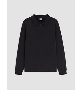 LCW Kids Siyah Polo Yaka Erkek Çocuk Tişört
