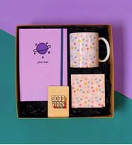 Baskılı Kupa, Defter, Bardak Altı Hediye Kutusu (Model 1)