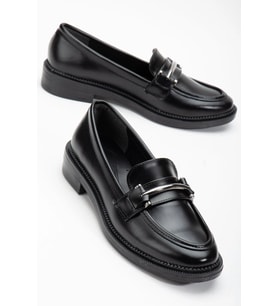 Jasmin Ortopedik Taban Deri loafer (Siyah)