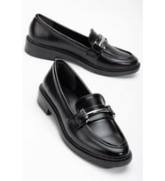 Jasmin Ortopedik Taban Deri loafer (Siyah)