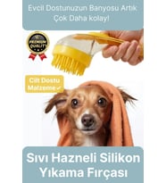 Özel Üretim Banyo Masaj Yapan Tarak Kedi Köpek Evcil Hayvan Sıvı Hazneli Silikon Yıkama Fırçası