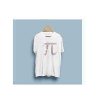 Oversize Pi Sayısı Baskılı Unisex T-shirt (Beyaz)