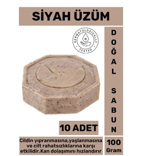 Özel Üretim Doğal Güzel Kokulu Yenileyici Cilt Onarıcı Yaşlanma Karşıtı Siyah Üzüm Sabunu 10 Adet