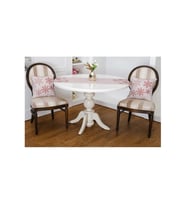 Kartanesi Baskılı Kumaş Beje Kırmızı Runner Kırlent Seti 3 Parça 135X50 Cm 1375
