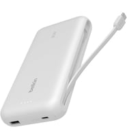 Belkin Taşınabilir Şarj Cihazı, 20K Entegre Kablolu Taşınabilir Güç Kaynağı, 30 W Güç İletimli Hızlı (Çok Renkli)
