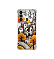 PrintiFy Tecno Spark 8c ile Uyumlu Düşlerin Dansı Serisi Göçebe Şatolar Tasarımlı Uv Baskılı Köşe Korumalı Antişok Kılıf