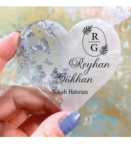 Epoksi Magnet Hediyelik -ETİKET DEĞİLDİR!! - Düğün, Nişan, Nikah, Kına, Söz Hatırası (Gümüş)