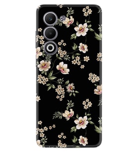 Oppo A5 Kılıf Boutique Baskılı Resimli Siyah Fon Çiçek Pcode -045